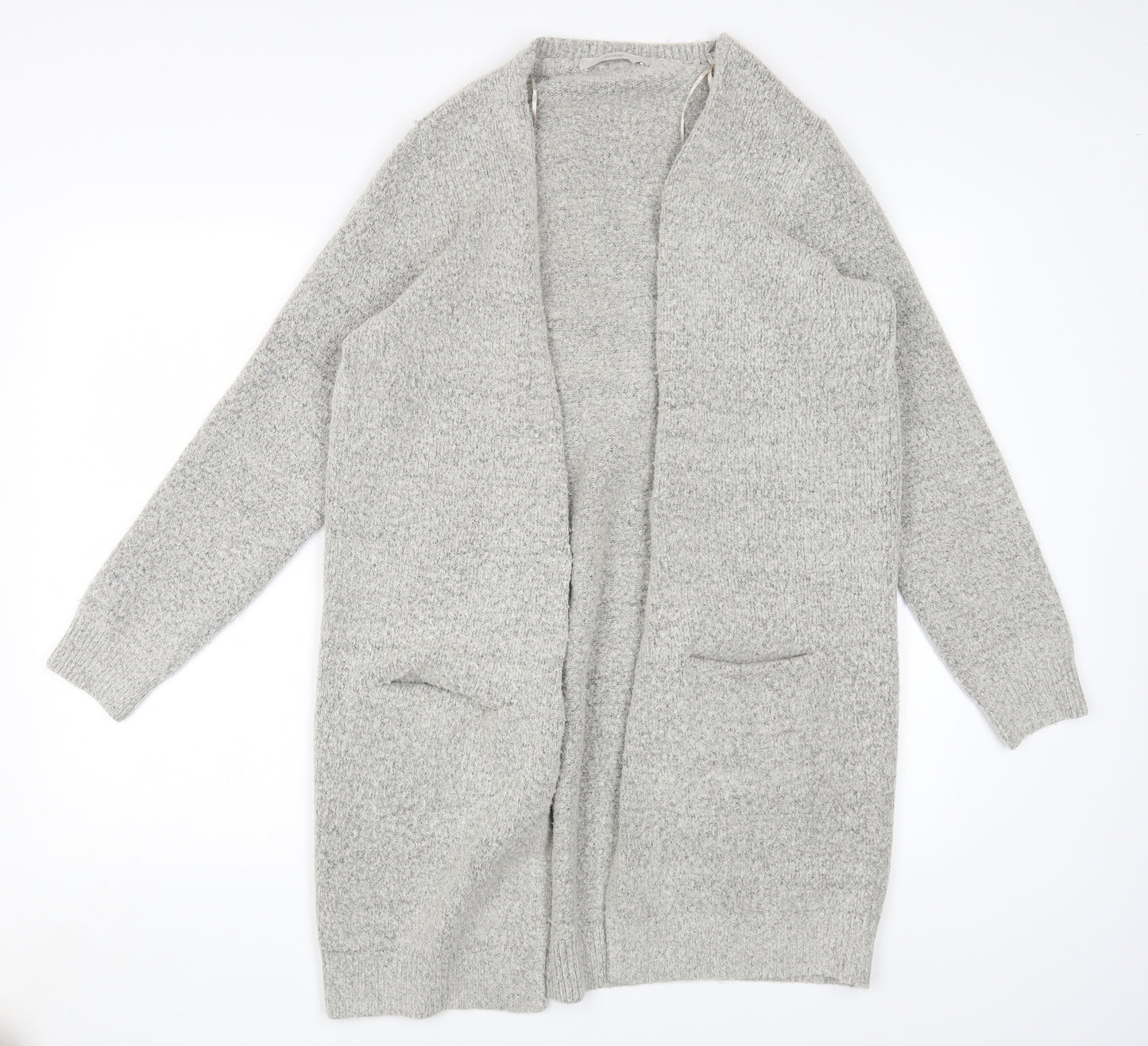 George Womens Grey Round Neck Acrylic Cardigan Jumper Size 12