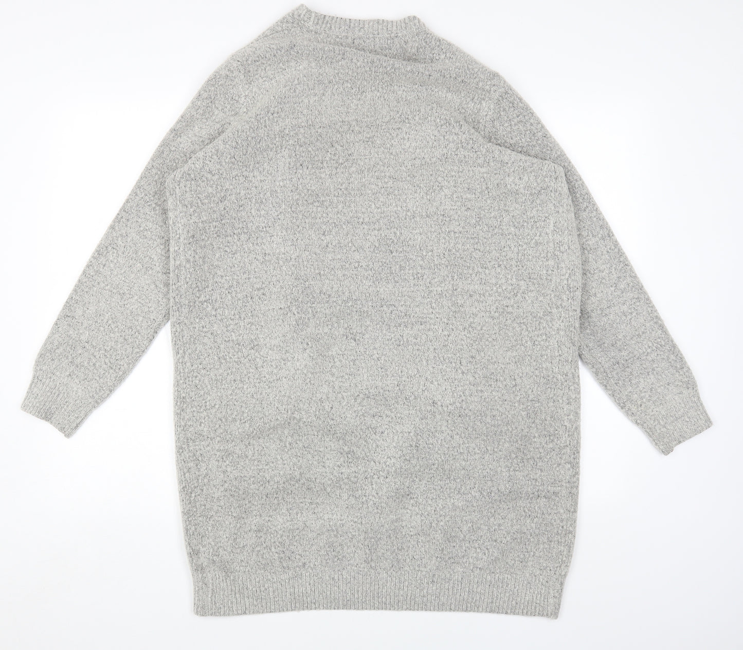 George Womens Grey Round Neck Acrylic Cardigan Jumper Size 12