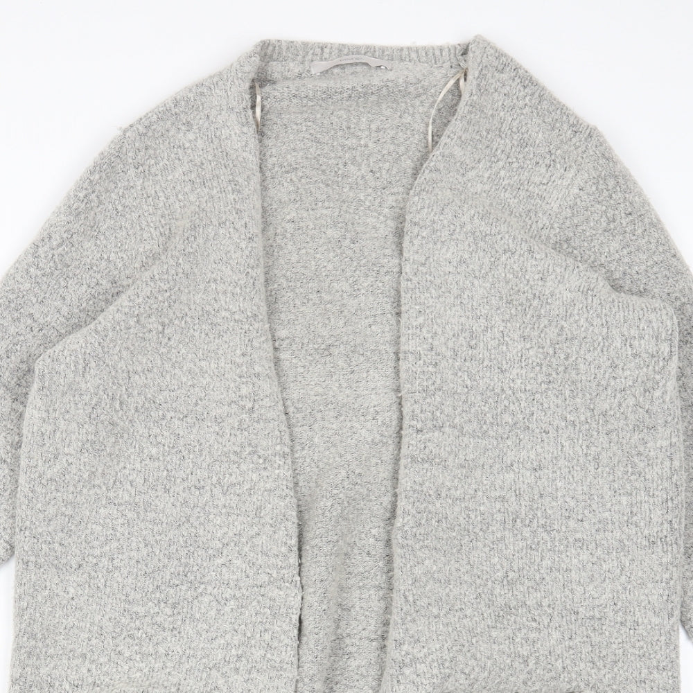 George Womens Grey Round Neck Acrylic Cardigan Jumper Size 12