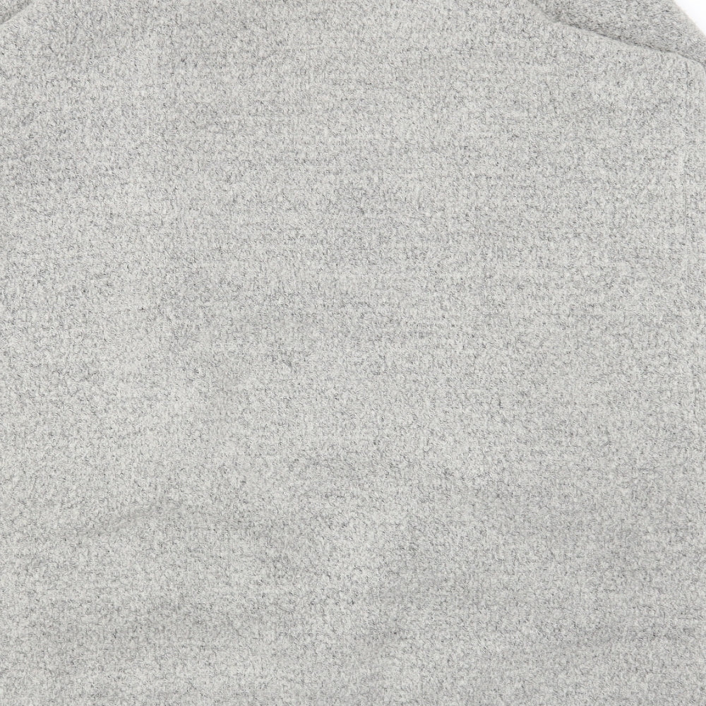 George Womens Grey Round Neck Acrylic Cardigan Jumper Size 12