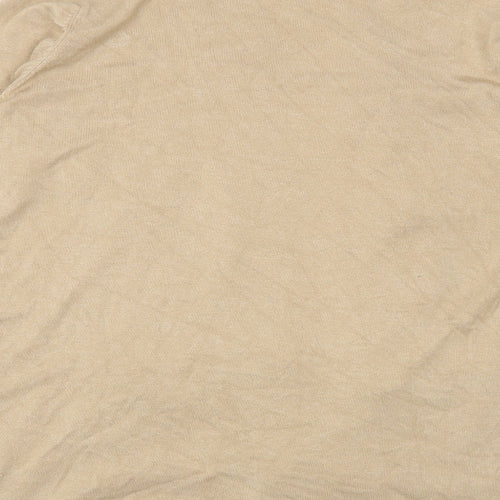 Primark Womens Beige Round Neck Viscose Cardigan Jumper Size 18