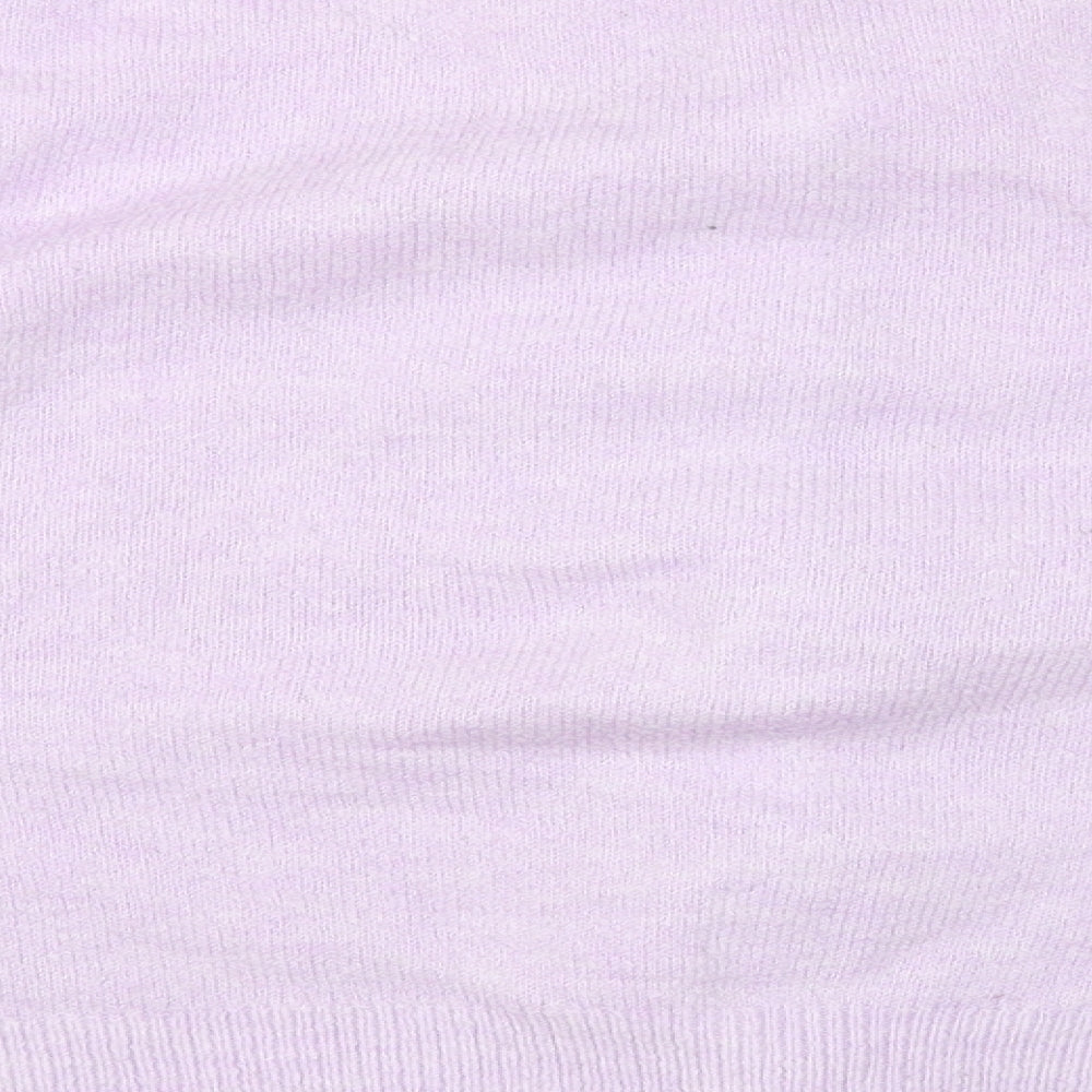 George Womens Purple Collared Acrylic Cardigan Jumper Size 16