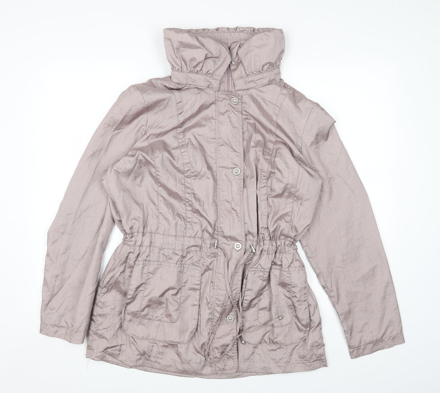 Bonmarché Womens Purple Windbreaker Coat Size 16 Zip
