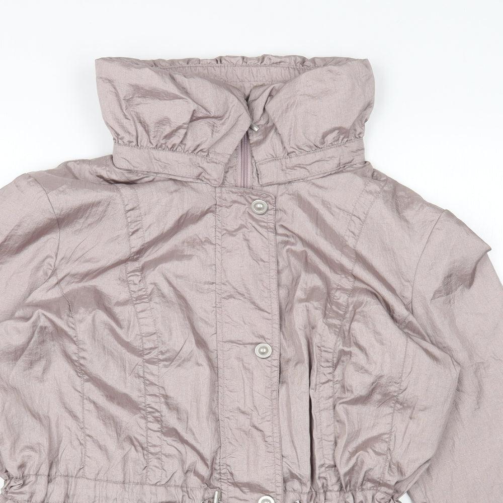 Bonmarché Womens Purple Windbreaker Coat Size 16 Zip