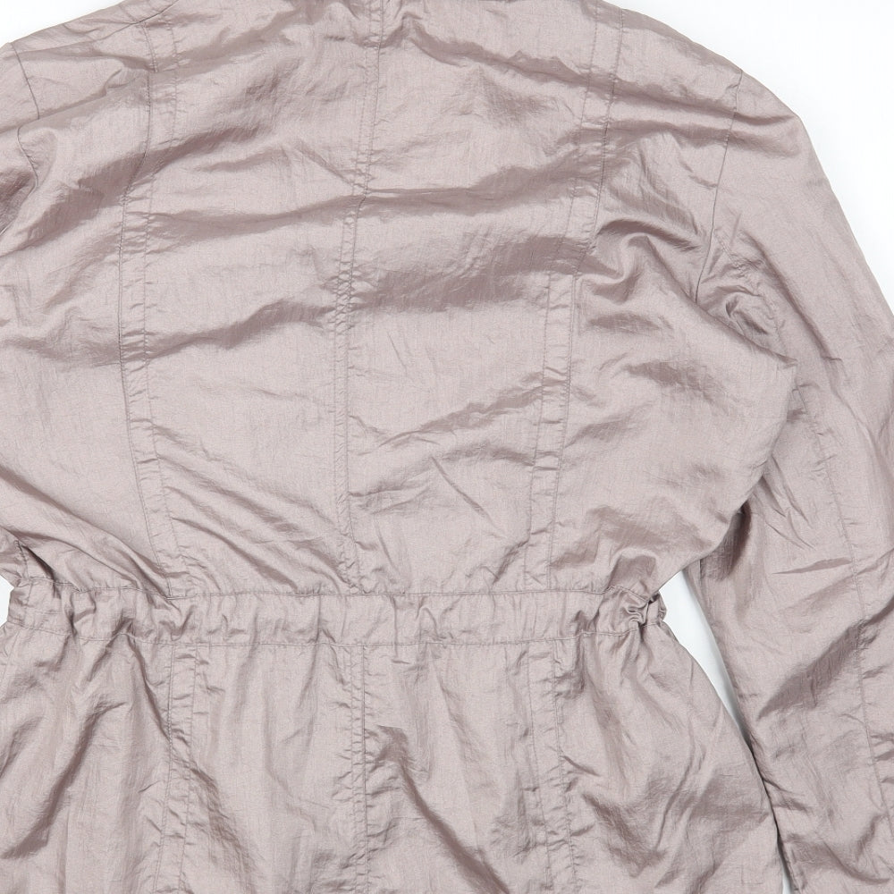 Bonmarché Womens Purple Windbreaker Coat Size 16 Zip