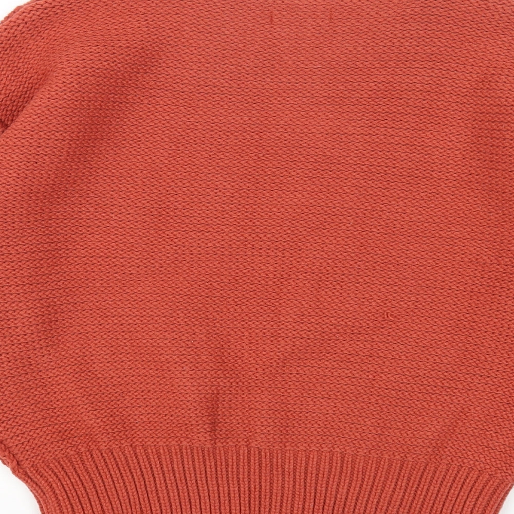 Joe Browns Womens Orange Round Neck Acrylic Pullover Jumper Size 10