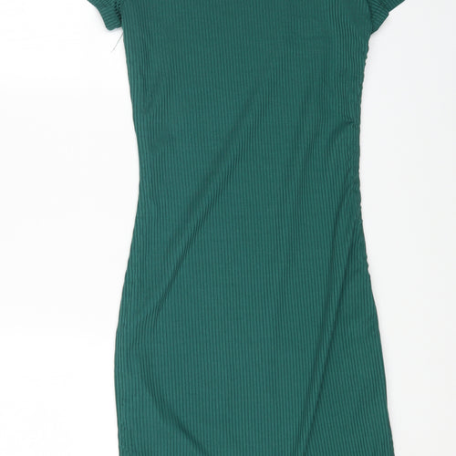 SheIn Womens Green Polyester Bodycon Size S Round Neck Pullover