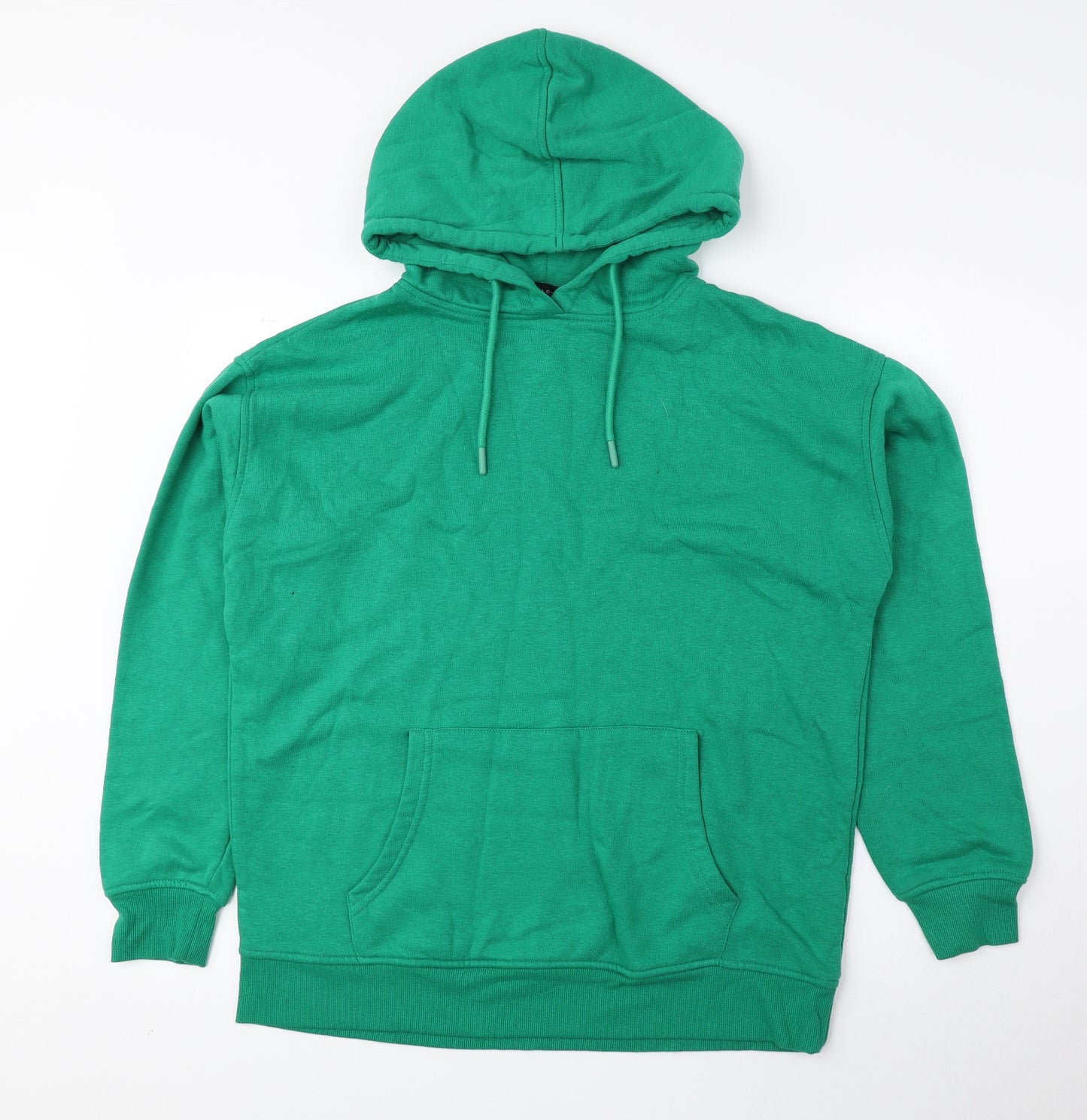 New Look Mens Green Cotton Pullover Hoodie Size M