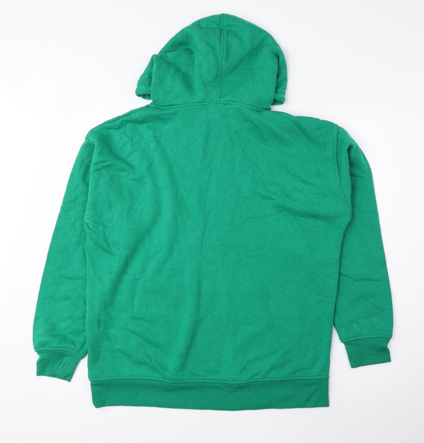 New Look Mens Green Cotton Pullover Hoodie Size M