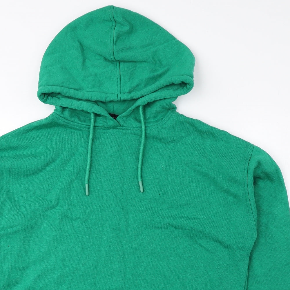 New Look Mens Green Cotton Pullover Hoodie Size M