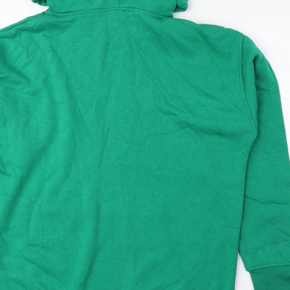 New Look Mens Green Cotton Pullover Hoodie Size M
