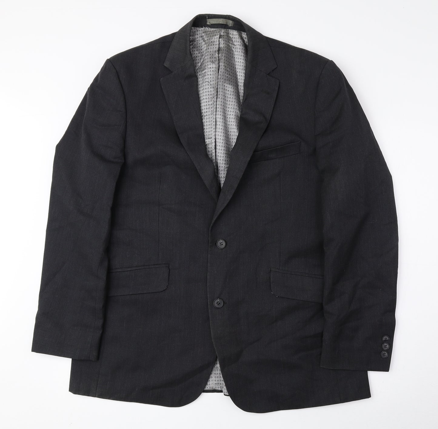 Preworn Mens Grey Wool Jacket Suit Jacket Size 42