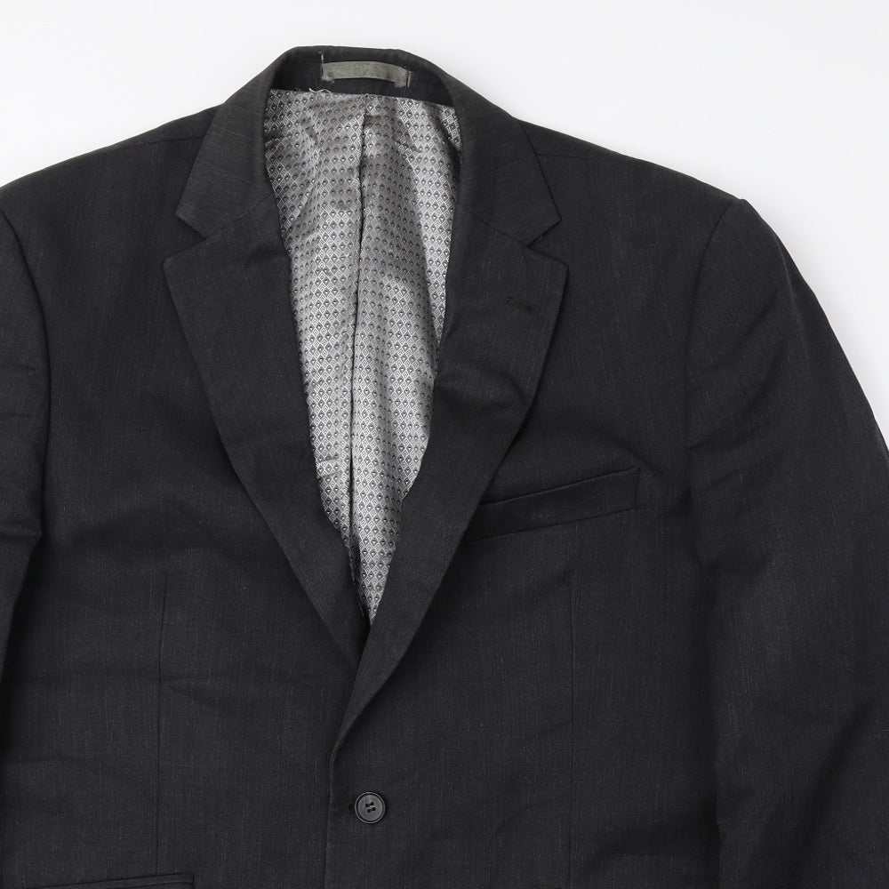 Preworn Mens Grey Wool Jacket Suit Jacket Size 42