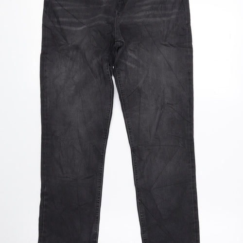 Marks and Spencer Womens Grey Cotton Skinny Jeans Size 10 L30 in Regular Zip