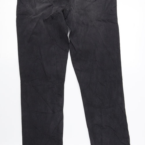 Marks and Spencer Womens Grey Cotton Skinny Jeans Size 10 L30 in Regular Zip