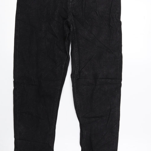 Marks and Spencer Womens Black Cotton Skinny Jeans Size 10 L27.5 in Regular Zip