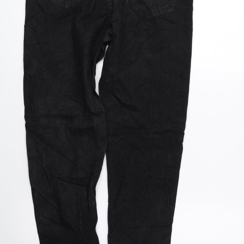 Marks and Spencer Womens Black Cotton Skinny Jeans Size 10 L27.5 in Regular Zip
