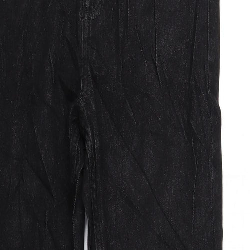 Marks and Spencer Womens Black Cotton Skinny Jeans Size 10 L27.5 in Regular Zip