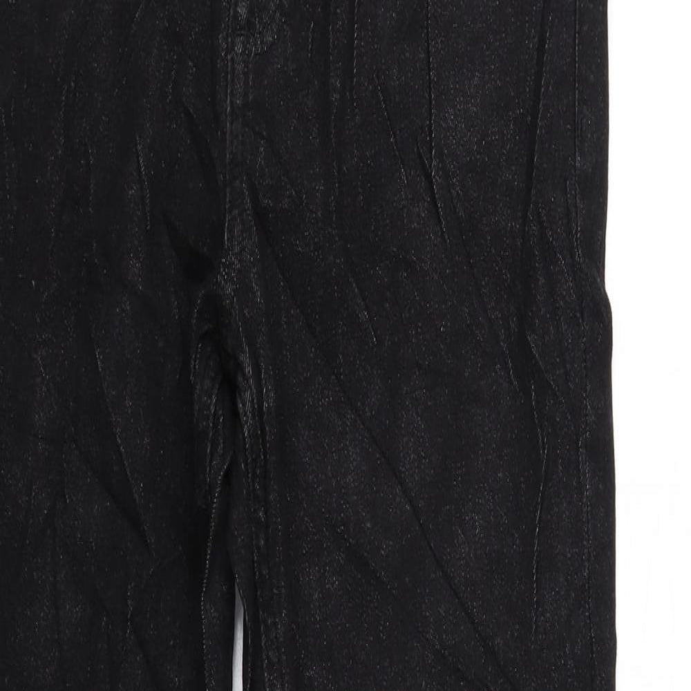 Marks and Spencer Womens Black Cotton Skinny Jeans Size 10 L27.5 in Regular Zip