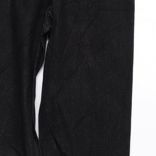 Marks and Spencer Womens Black Cotton Skinny Jeans Size 10 L27.5 in Regular Zip