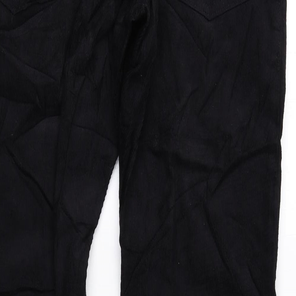 Marks and Spencer Mens Black Cotton Trousers Size 30 in L29 in Regular Zip