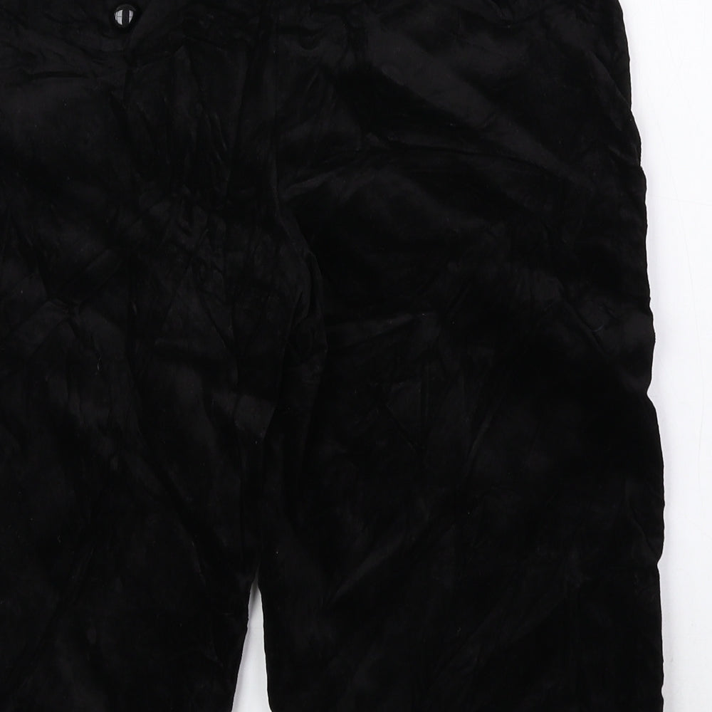 George Womens Black 100% Cotton Bermuda Shorts Size 10 L12.5 in Regular Hook & Eye