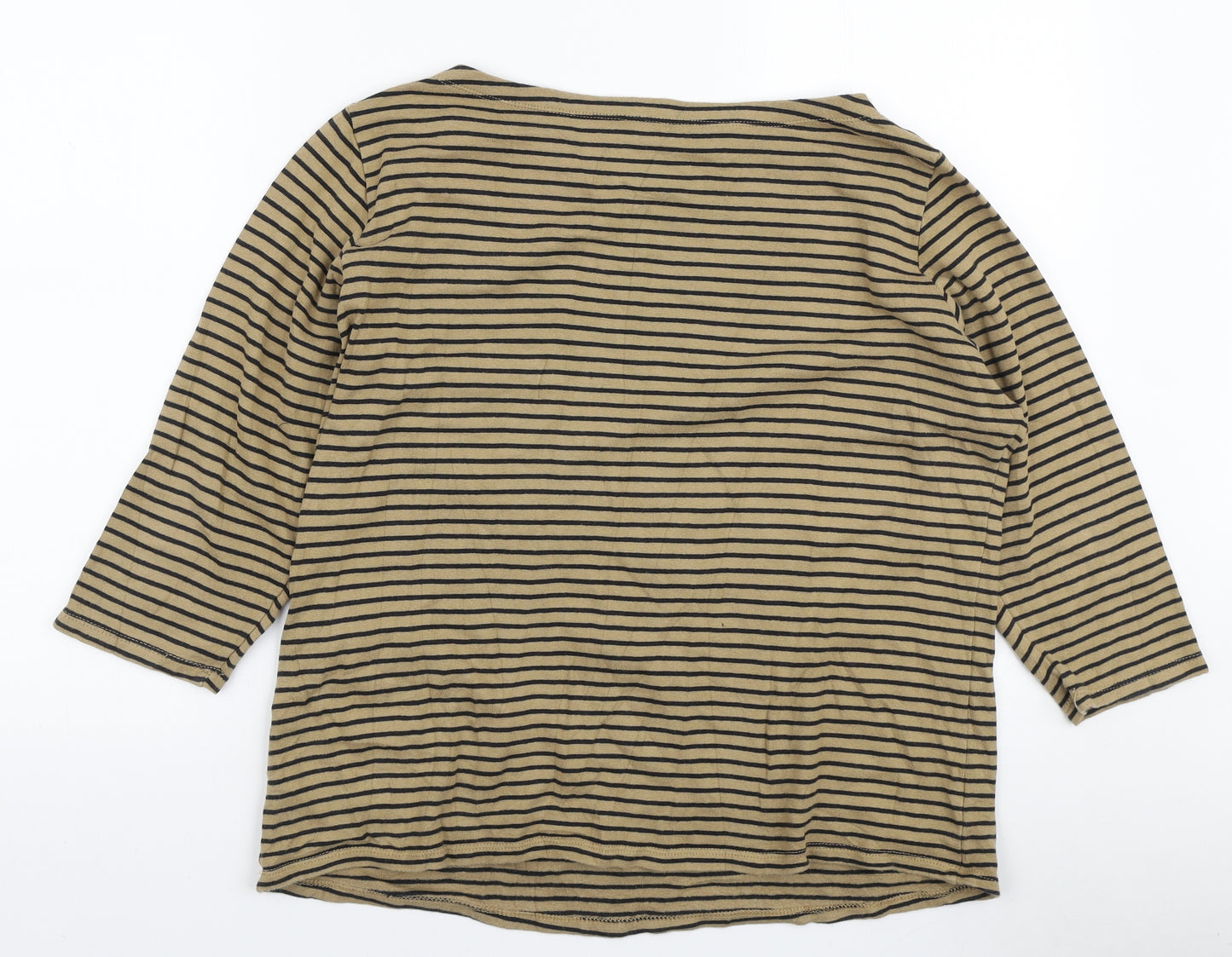 F&F Womens Brown Striped Polyester Pullover Sweatshirt Size 18 Pullover