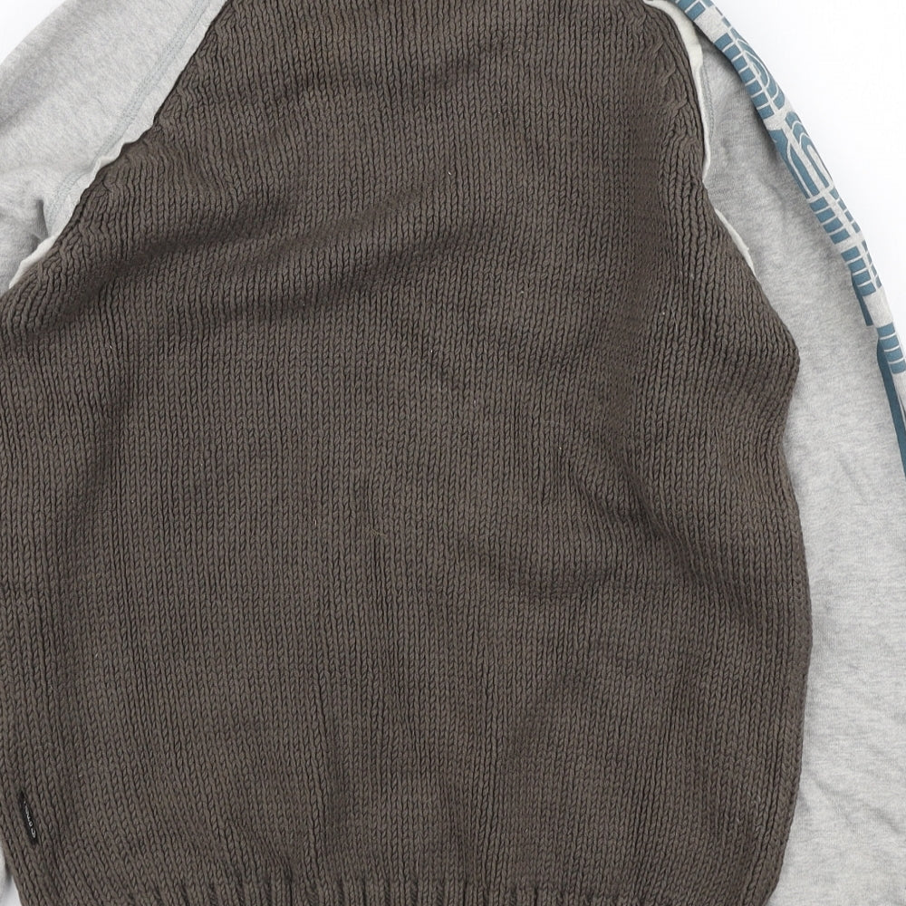 O'Neill Boys Green Round Neck Colourblock Cotton Pullover Jumper Size 11-12 Years Pullover