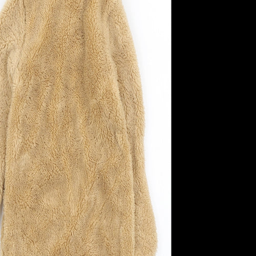 Primark Baby Brown Solid Polyester One Piece Size 6-9 Months Zip - Reindeer Christmas onesie