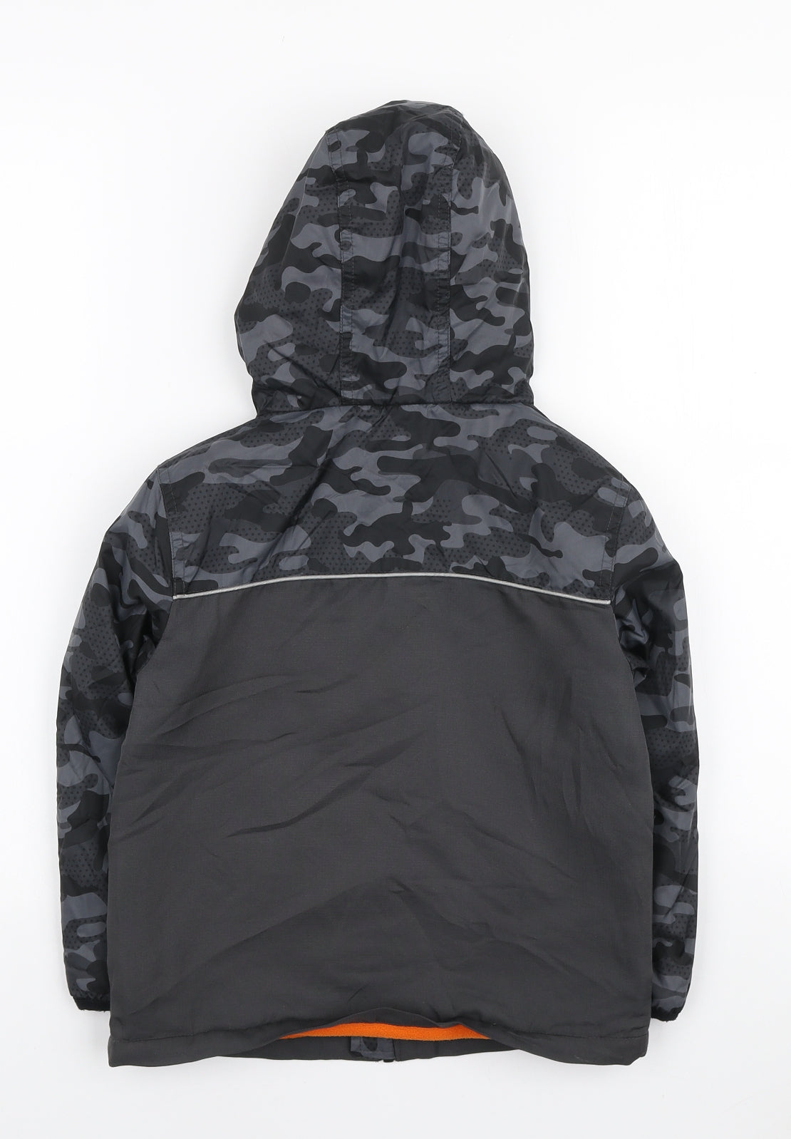 Primark Boys Grey Camouflage Basic Jacket Coat Size 5-6 Years Zip