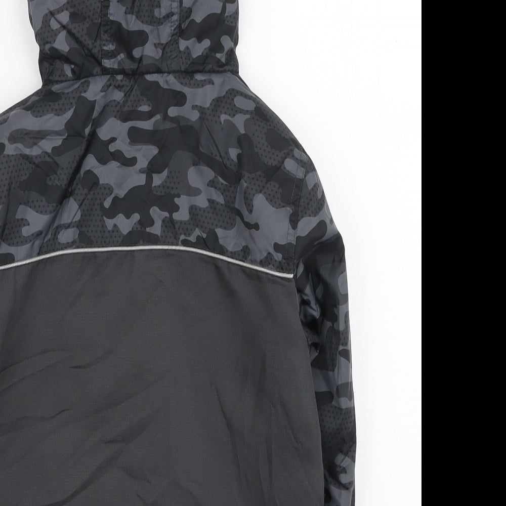 Primark Boys Grey Camouflage Basic Jacket Coat Size 5-6 Years Zip