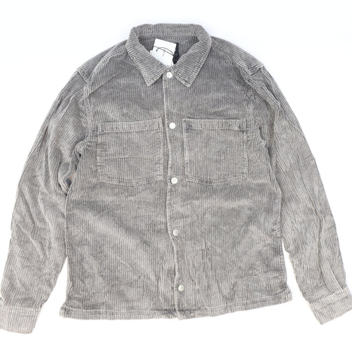 Zara Womens Grey Jacket Size 6 Snap