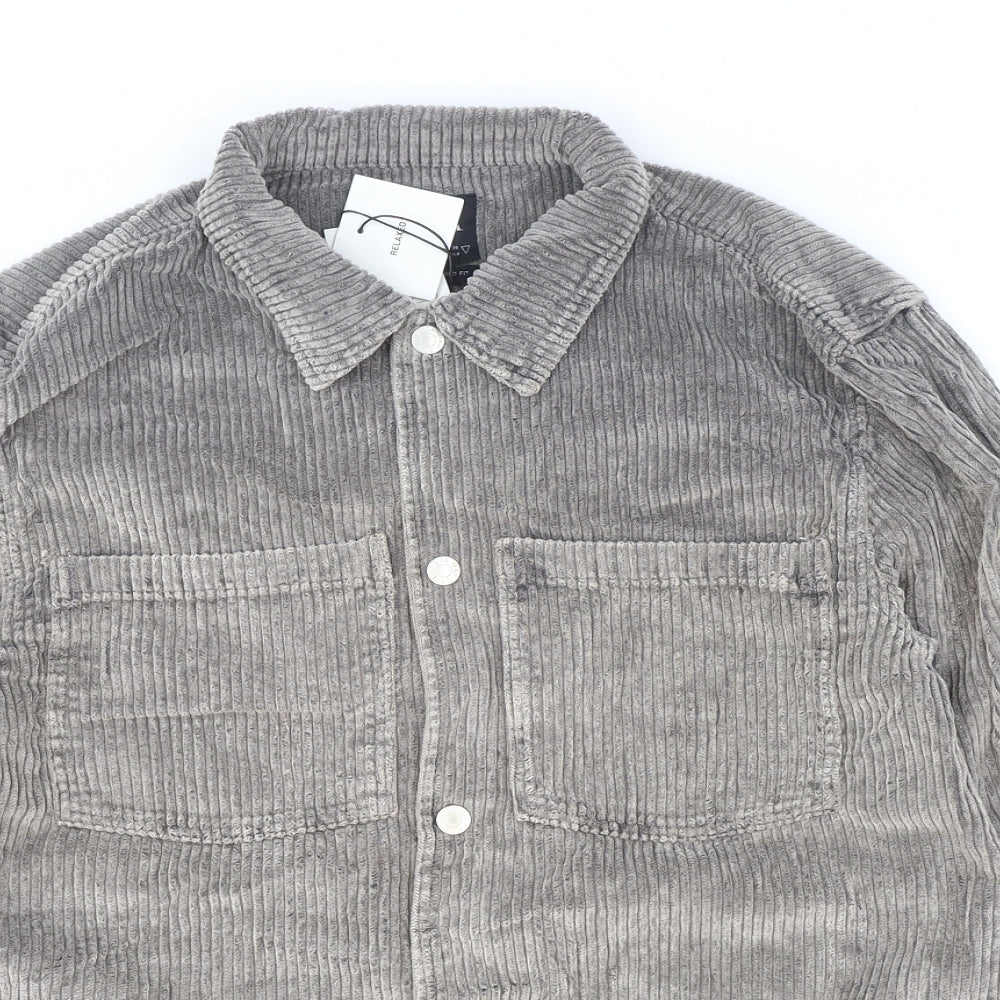 Zara Womens Grey Jacket Size 6 Snap