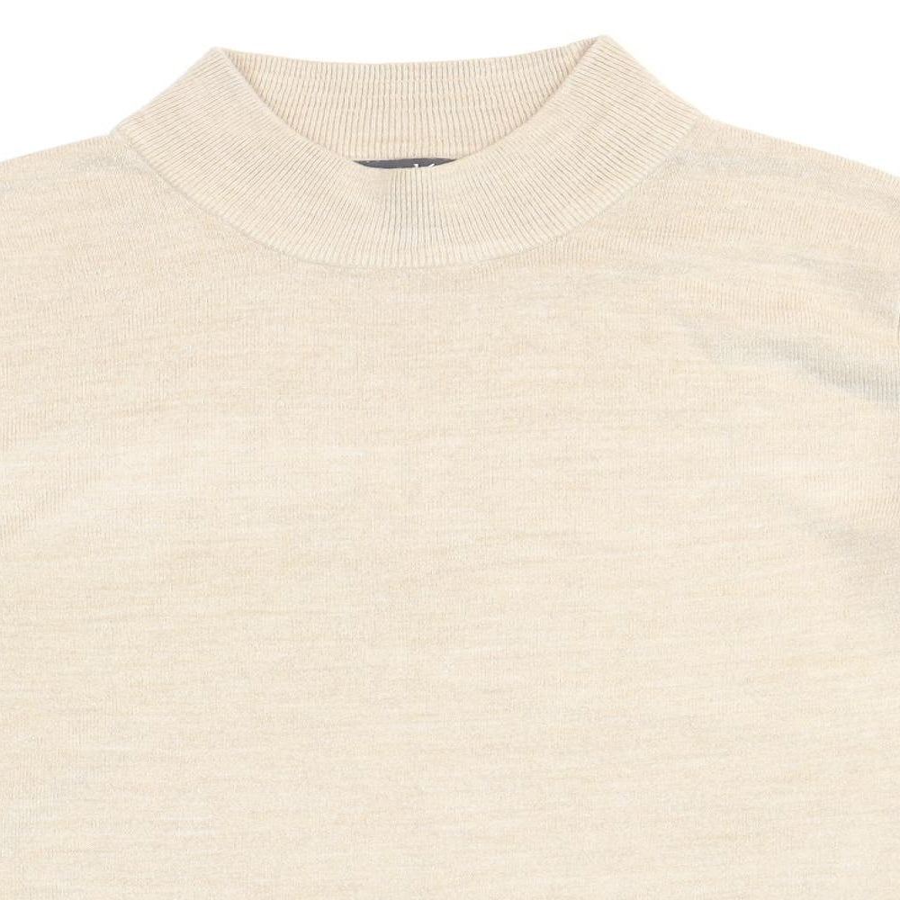 Bonmarché Womens Beige Mock Neck Acrylic Pullover Jumper Size M