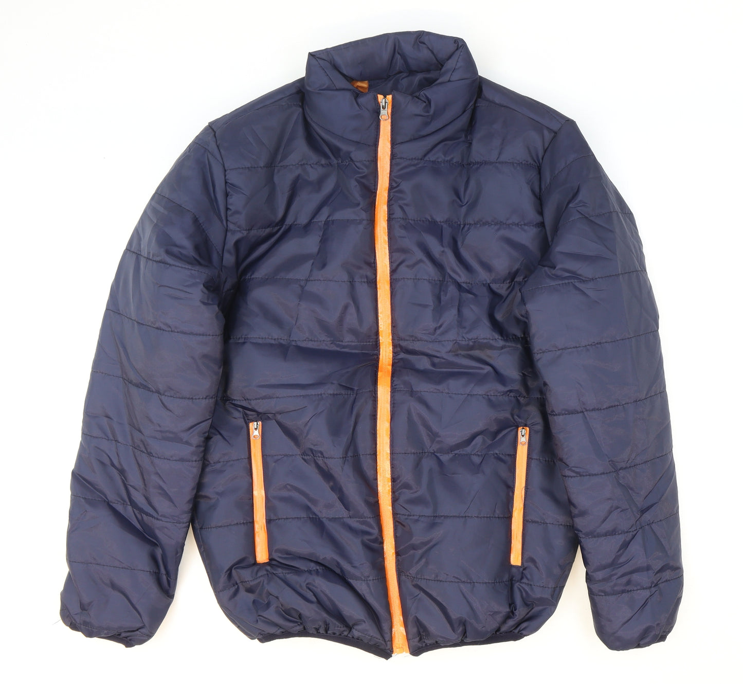 Preworn Mens Blue Puffer Jacket Jacket Size XL Zip