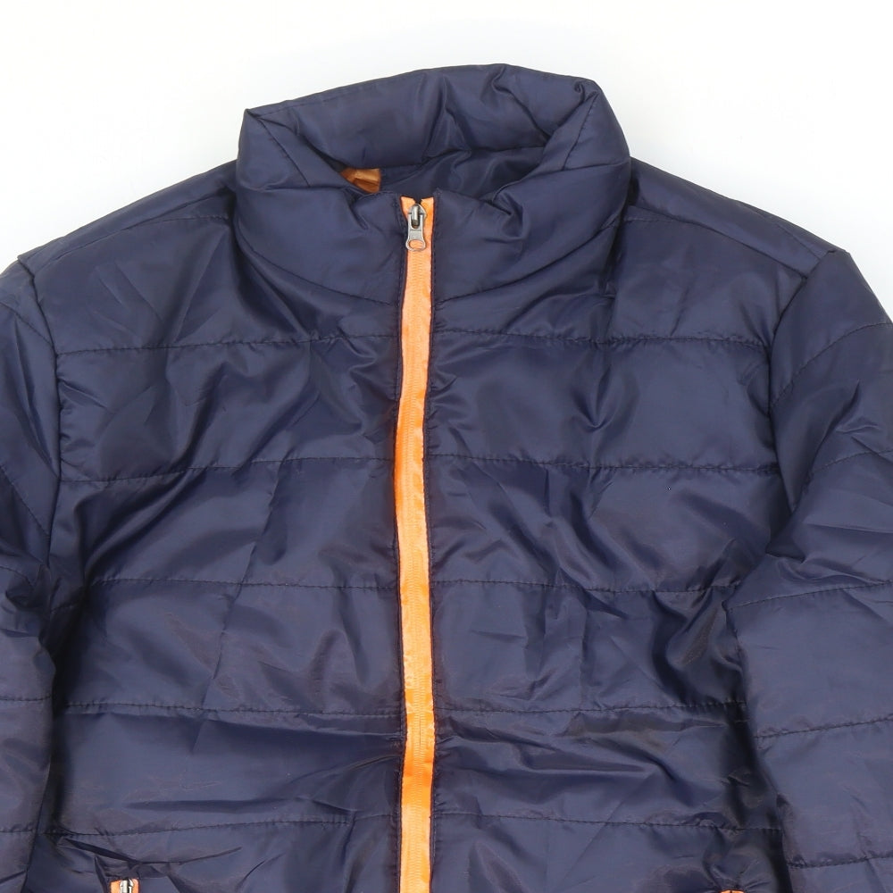 Preworn Mens Blue Puffer Jacket Jacket Size XL Zip