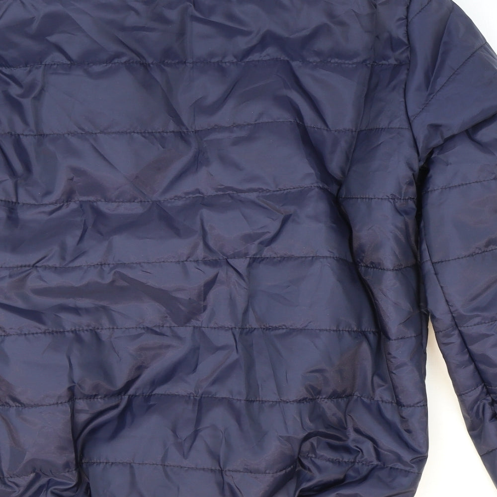 Preworn Mens Blue Puffer Jacket Jacket Size XL Zip