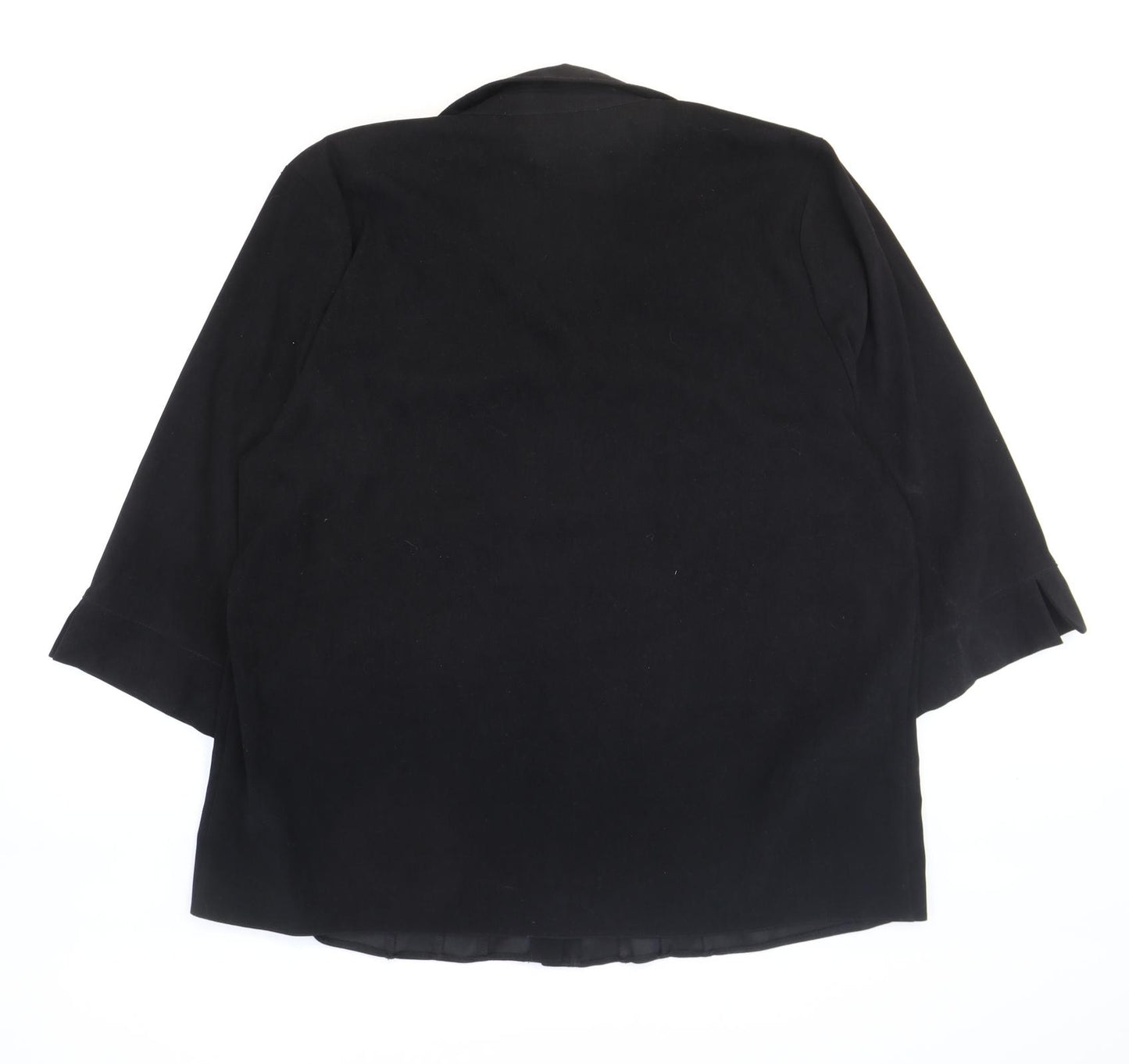 essence Womens Black Jacket Size 22 Button