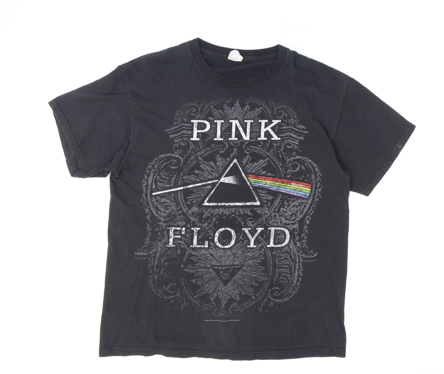 Delta Mens Black Cotton T-Shirt Size M Round Neck - Pink Floyd