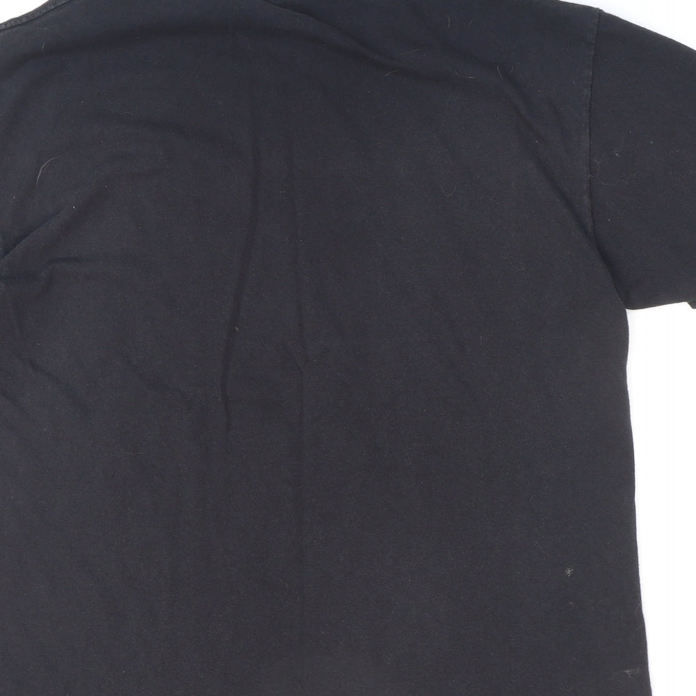 Delta Mens Black Cotton T-Shirt Size M Round Neck - Pink Floyd