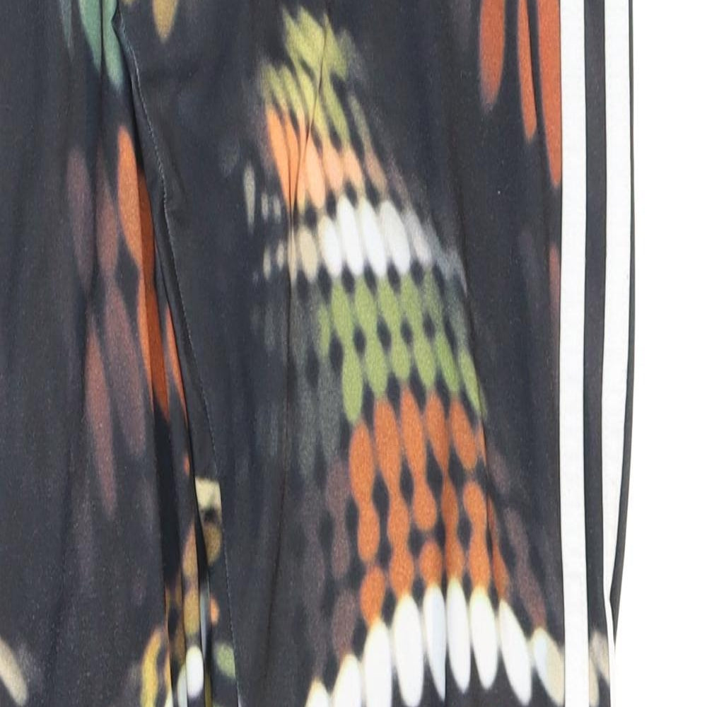 adidas Womens Multicoloured Striped Polyester Jogger Leggings Size 10 L28 in Regular Pullover - Rita Ora