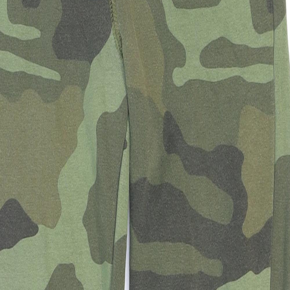 Gap Boys Green Camouflage Cotton Jogger Trousers Size XL L26 in Regular Drawstring