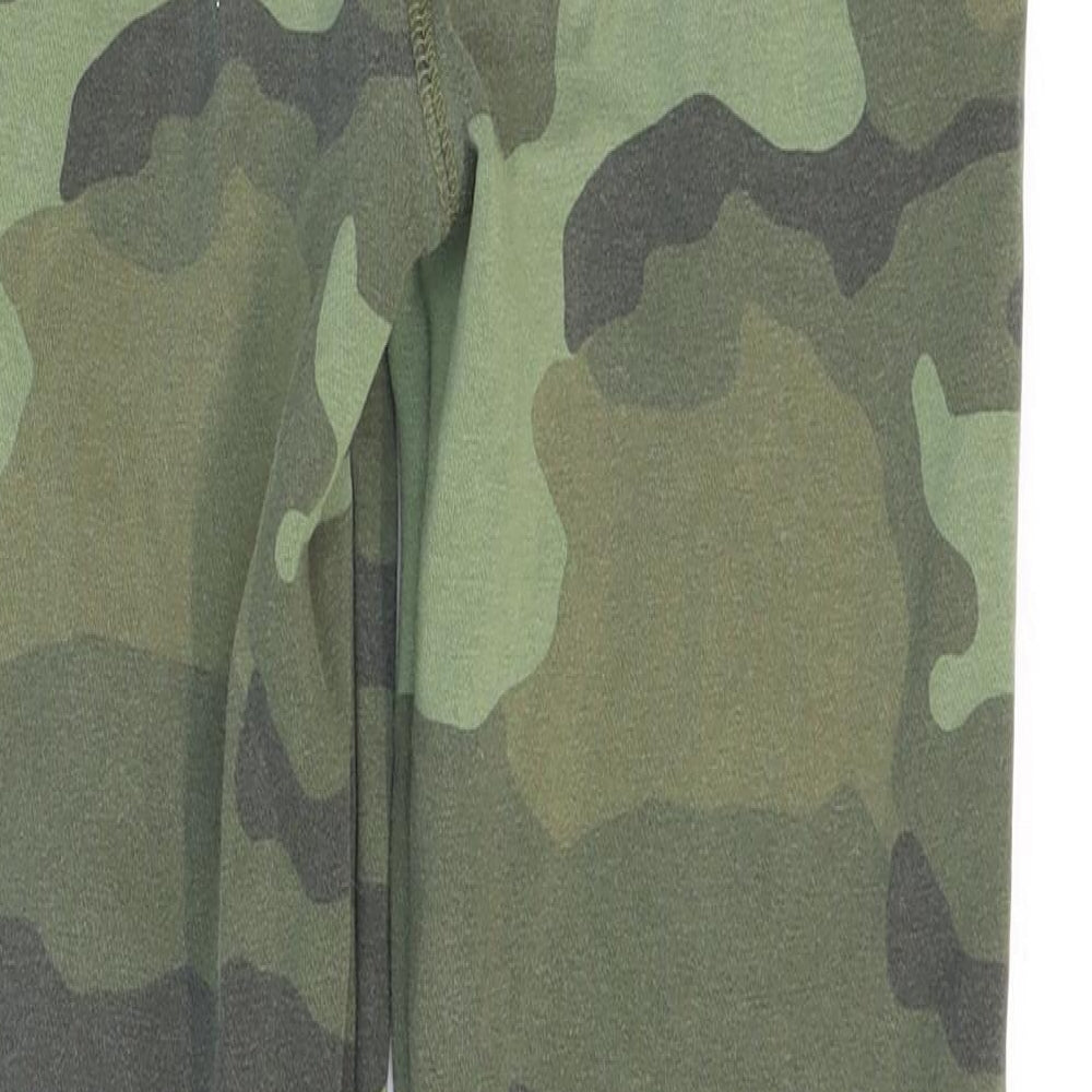 Gap Boys Green Camouflage Cotton Jogger Trousers Size XL L26 in Regular Drawstring