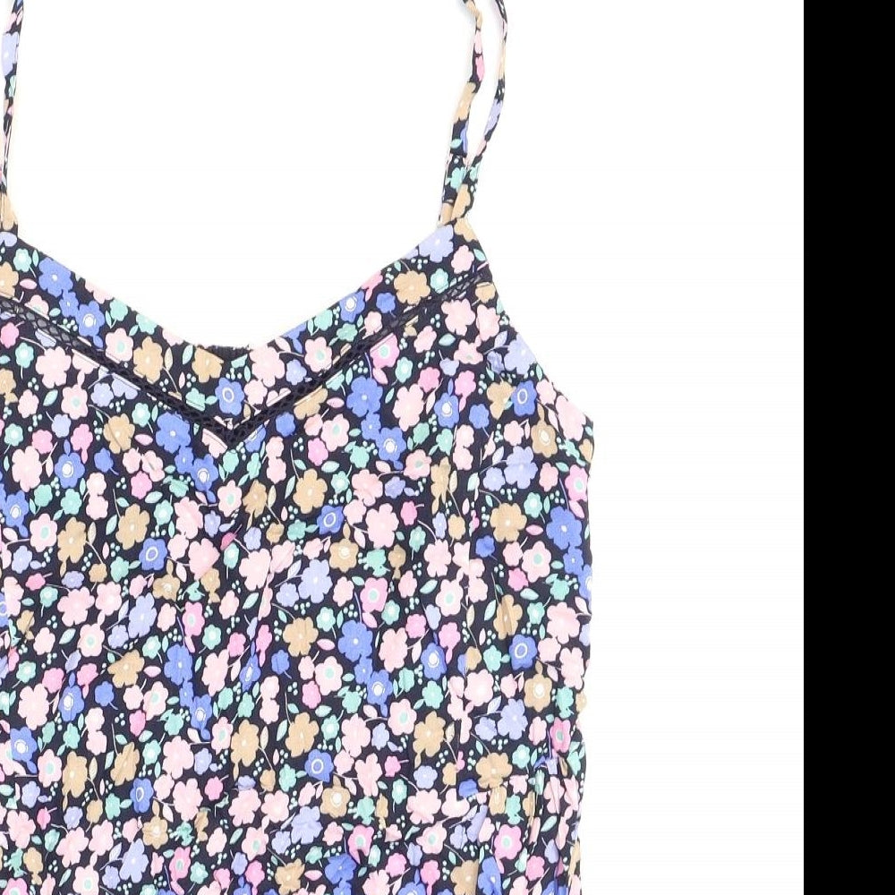 Marks and Spencer Womens Multicoloured Floral Viscose Camisole Blouse Size 8 V-Neck