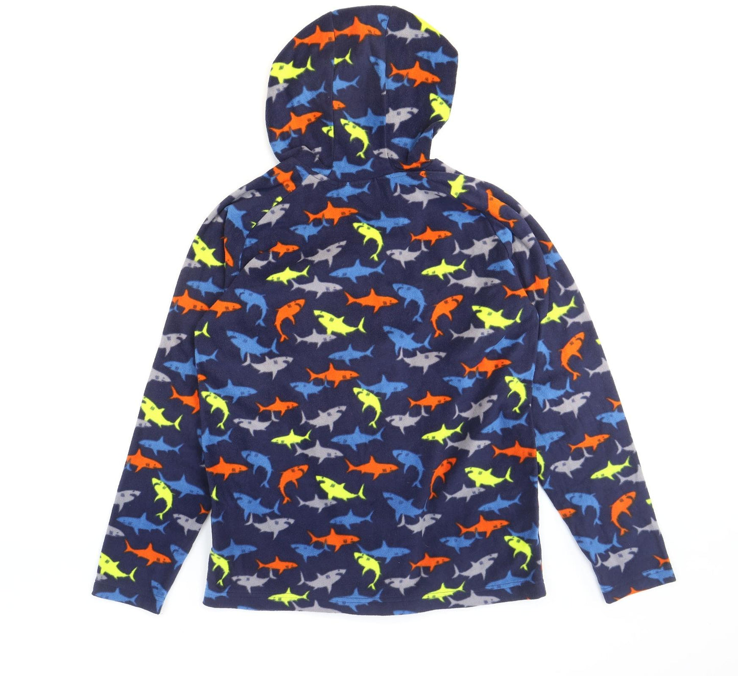 Mountain Warehouse Boys Multicoloured High Neck Polyester Full Zip Jumper Size 13 Years Zip - Sharks