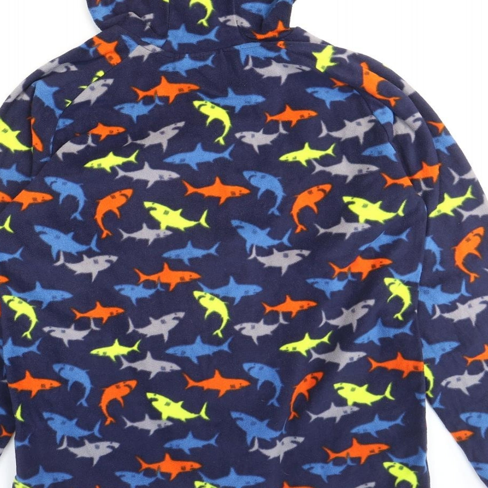 Mountain Warehouse Boys Multicoloured High Neck Polyester Full Zip Jumper Size 13 Years Zip - Sharks