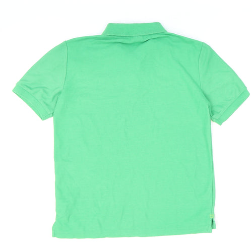 Slazenger Boys Green Polyester Basic Polo Size 13 Years Collared Button