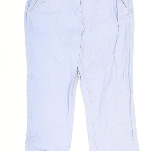 Capsule Womens Blue Cotton Cropped Jeans Size 8 L20 in Regular Zip