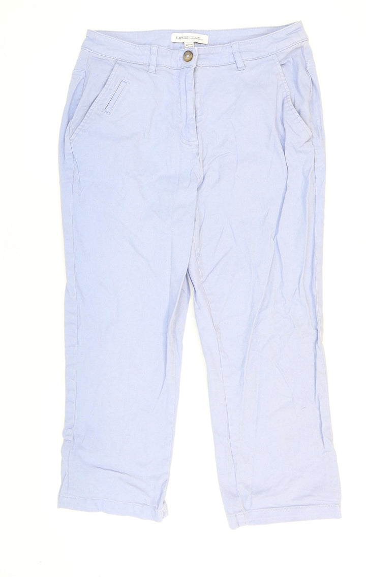 Capsule Womens Blue Cotton Cropped Jeans Size 8 L20 in Regular Zip