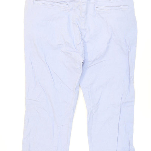 Capsule Womens Blue Cotton Cropped Jeans Size 8 L20 in Regular Zip